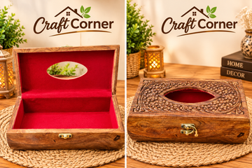 Wooden Carving Tissu Box