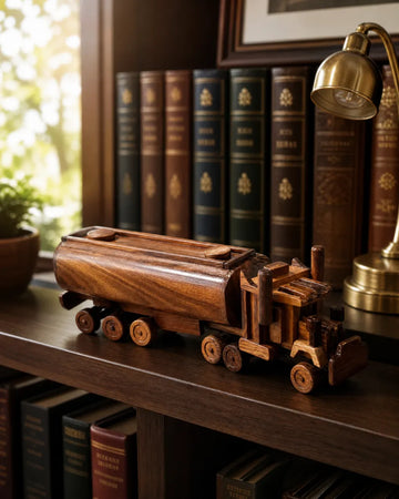 Wooden Oil Tanker Toy