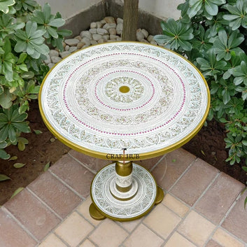 offe Table With Naqashi Lacquer Art -Style