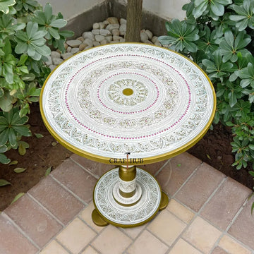 offe Table With Naqashi Lacquer Art -Style