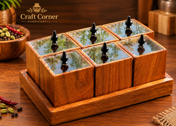 Wooden Masla Box  6 slot