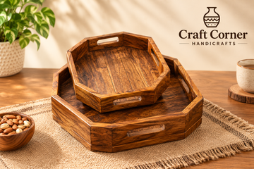 Wooden Tray Set