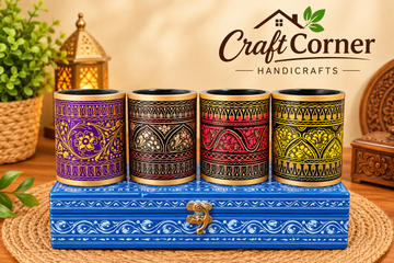 wooden nakshi glass