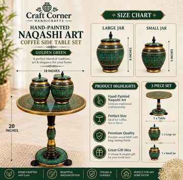 Hand painted Nakshi Art Coffe side tabel