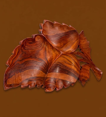 Wooden Decorative Leaf Serving Dish 🍂