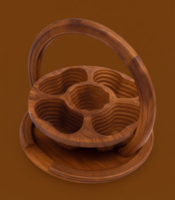wooden dry fruit basket
