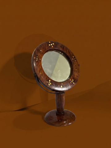 Wooden Handheld Vanity Mirror 🪞