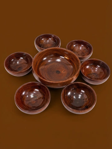 Wooden Bowl Serving Set – 7 Pieces