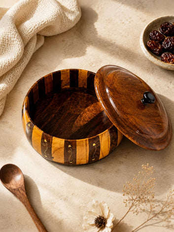 Exective Dual Tone Wooden Hot pot