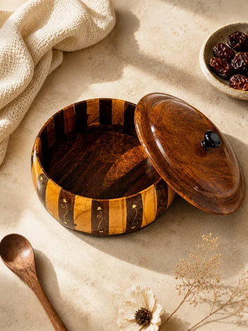 Exquisite Dual-Tone Wooden HotPot