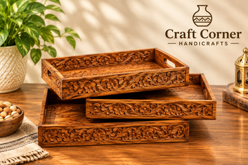 Wooden Tray Set