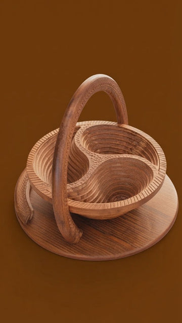Wooden dry friut basket
